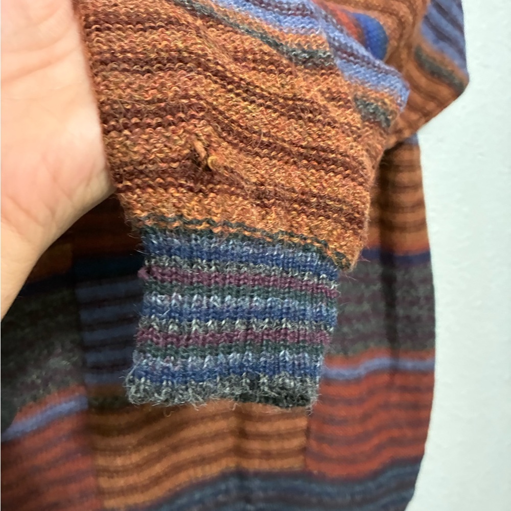 The Territory Ahead 100% Alpaca Sweater Multicolor Striped Knit Peru Size L-READ - Picture 4 of 10